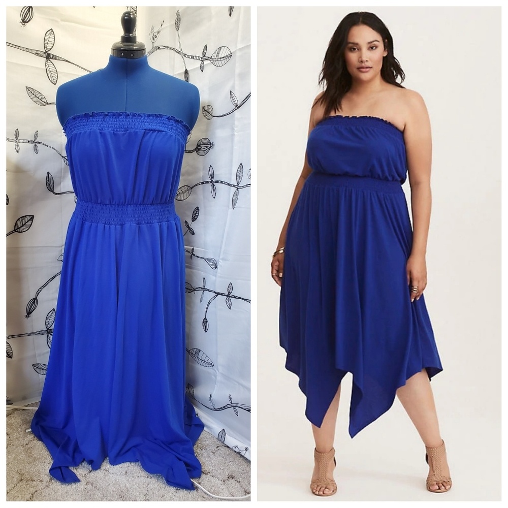 Torrid - Blue Tubetop Dress